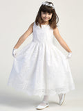 Lydia First Communion Dress – Sleeveless Lace Tea Length Gown