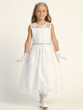 Karina First Communion Dress – Sleeveless Tea Length Gown