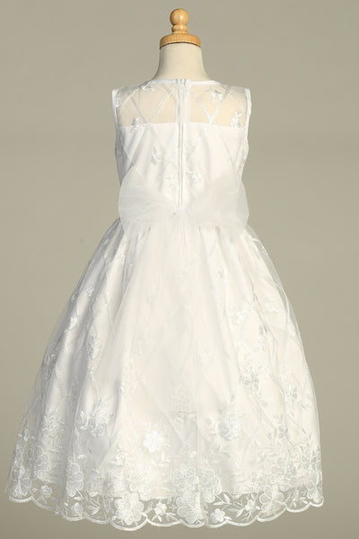 Karina First Communion Dress – Sleeveless Tea Length Gown