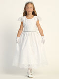 Desiree First Communion Dress – Tea Length Lace Gown