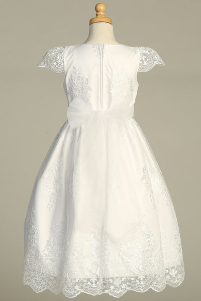 Desiree First Communion Dress – Tea Length Lace Gown