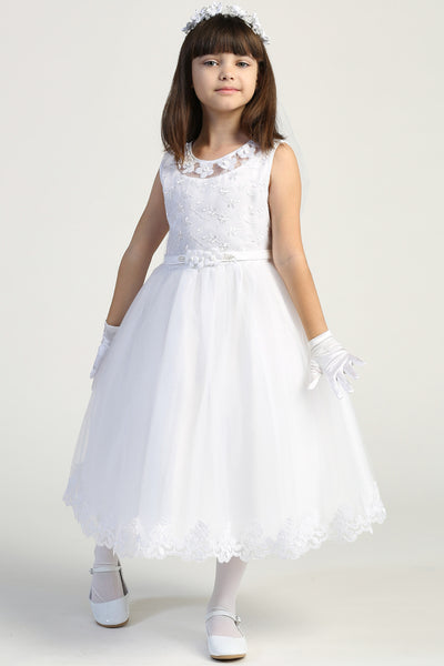 Amelia First Communion Lace Tulle Dress