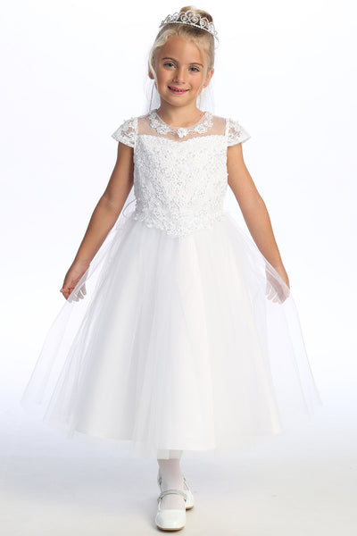 Isla Grace Satin Communion Dress – Timeless & Charming