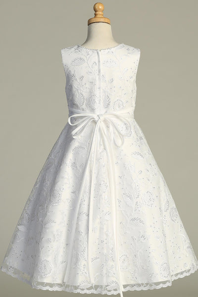 Liliana Lace Dress - Elegant White Communion & Flower Girl Dress