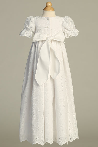 Sabrina Baby Christening Gown – Graceful Embroidered Baptism Dress