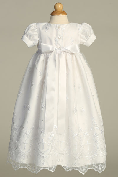 Savannah Grace Baptism Gown – Elegant Christening Dress