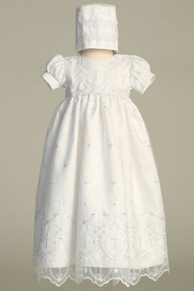Savannah Grace Baptism Gown – Elegant Christening Dress