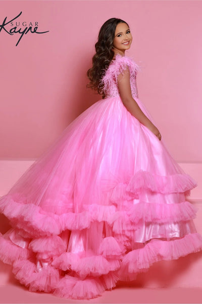 Tulle Pageant Ball Gown - Sugar Kayne C327 Girls Dress | Blush Kids Luxury Couture