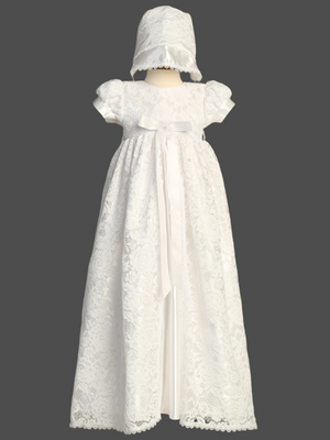 Isla Beautiful Girls Lace Christening Gown | Blush Kids