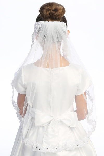Abigale Kids’ First Communion Veil – 24" Veil with Comb