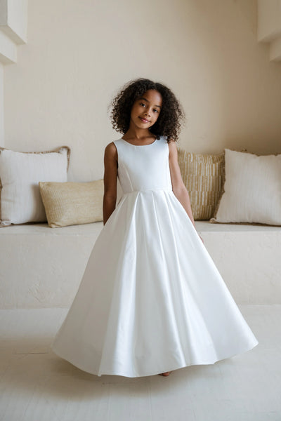 Rebekah Teter Warm Couture Satin Dress – Communion & Flower Girl