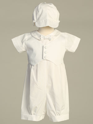 Jacob Classic Boys Christening Romper with Hat – Blush Kids