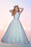 2Cute Zahra Aqua or White Girls Pageant Dress