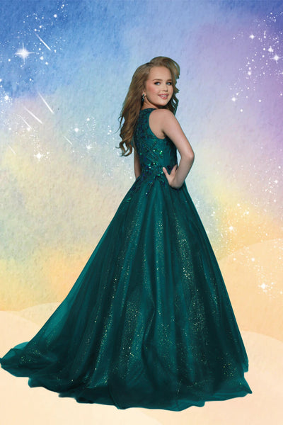 2Cute Elara Pageant Dress in Emerald or Pink