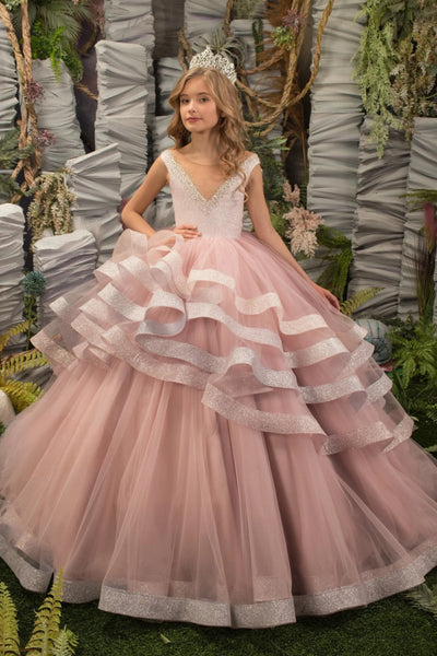 Celina Blush Pink Gown – Couture Pageant Dress