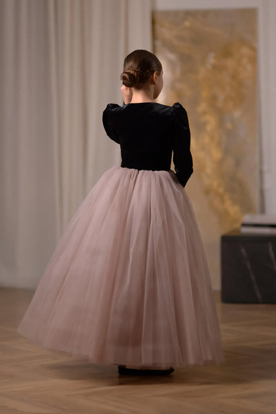Zaria Gown – Velvet & Tulle Ball Gown for Girls | Special Occasion Dress
