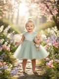 Baby Sage Flower Girl Dress for Party & Birthday