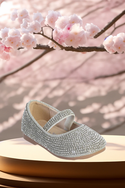 nfant & Toddler Rhinestone Mary Jane Shoes – Gold or Silver Sparkle Flats