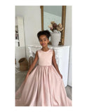 Elegant Satin Couture Dress for Girls | Perfect for Special Occasions"