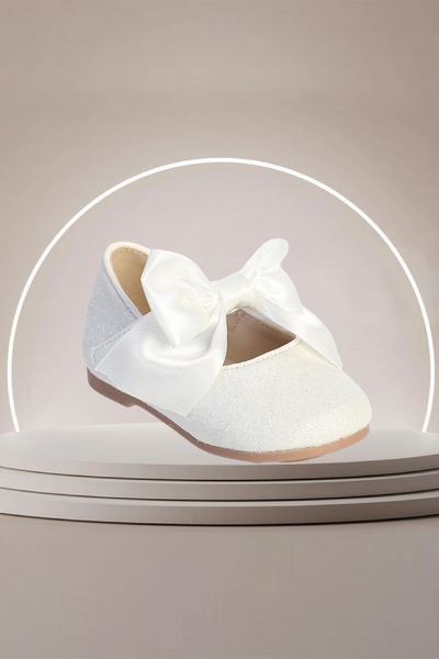 Glitter Baby Girl Shoes with Bow – Infant Sizes 1–4