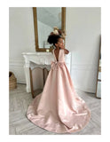 Elegant Satin Couture Dress for Girls | Perfect for Special Occasions"