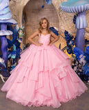 Marina Blossom Gown – Pink Ruffle Couture Pageant Dress