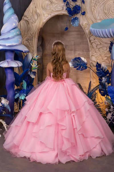 Marina Blossom Gown – Pink Ruffle Couture Pageant Dress