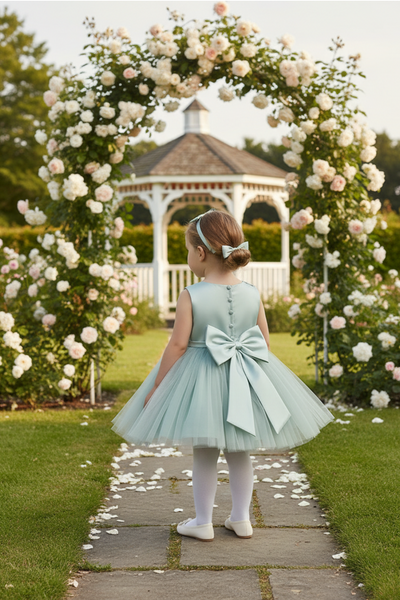 Baby Sage Flower Girl Dress for Party & Birthday
