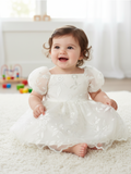 Baby White Flower Girl Dress – Emilia Blossom