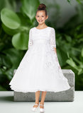 Arabella Lace Tea-Length Dress – Communion & Special Occasion