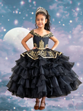 Annalisa Girls Off the Shoulder Floor Length Pageant Dress