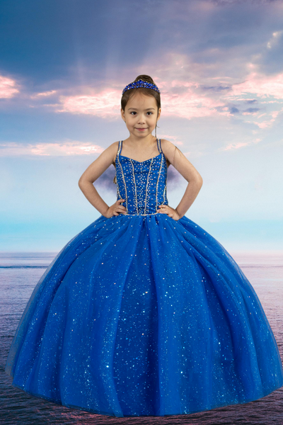 Danica Royal Blue Girls Pageant Dress – Princess Collection