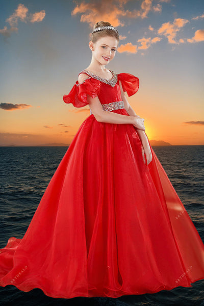 Red Brydealo Couture Pageant Dress – Julianne Gown
