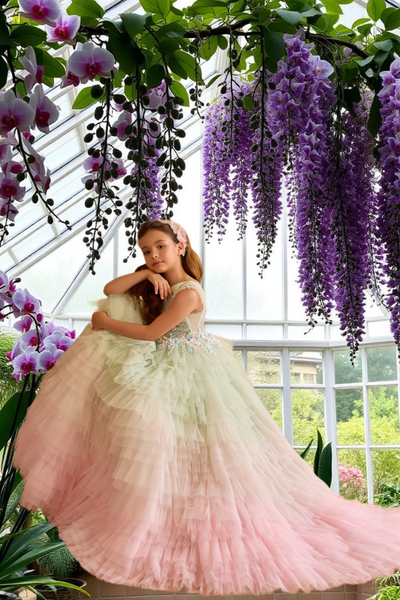 Pentelei Couture Gardenia Bloom Girls’ Gown