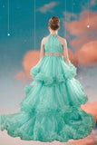 Mariana Turquoise Girls Pageant Dress - Brydealo Couture