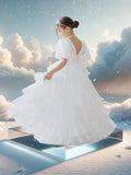 Celestielle Ruffle Couture Dress – Detachable Hi-Low Skirt | Girls’ Special Occasion Gown