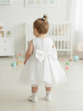 Baby Lace Party Dress – Everly Pearl White 6-24M