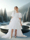 Celestielle Ruffle Couture Dress – Detachable Hi-Low Skirt | Girls’ Special Occasion Gown
