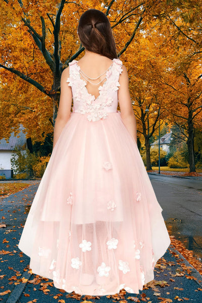 Harmony White Hi-Lo Flower Girl & Pageant Dress