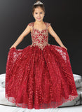 Stunning Misha Sequin Lace Embroidered Pageant Gown for Girls