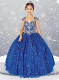 Stunning Misha Sequin Lace Embroidered Pageant Gown for Girls