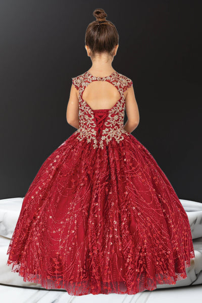 Stunning Misha Sequin Lace Embroidered Pageant Gown for Girls