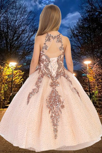 Julianna Gown – Rose Gold Sequin Pageant Dres