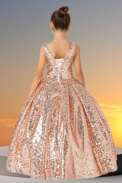 Girls Pageant Party Dress - Shane Sequin Gown | Blush Kids