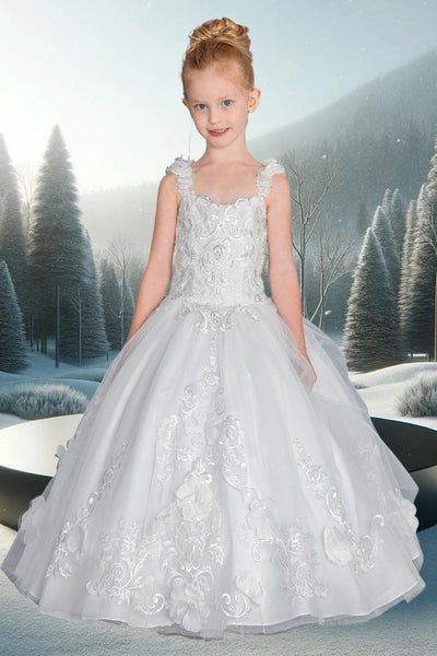 Felicity Rose Gown – Girls Blush or Off White Pageant Dress