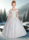 Anita Embroidered Off the Shoulder Pageant Dress - Girls Formal Wear