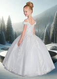 Anita Embroidered Off the Shoulder Pageant Dress - Girls Formal Wear