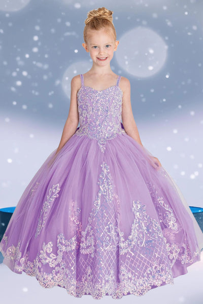 Dazzle on Stage with Gael Girls Pageant Gown in a Stunning Sequined Bodice