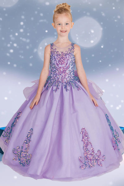 The Serafina Crystal Embroidered Pageant Dress for Girls