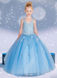 Briella Dream Gown – Blue or White Ball Gown for Girls